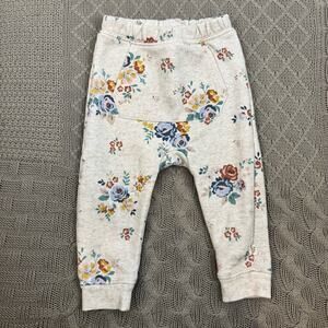 Easy Peasy Girls Cotton Floral Print Kids Sweat Pants ~ 18M